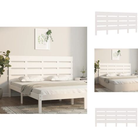Tête de lit Blanc 120x3x80 cm Bois massif de pin - Tête De Lit - Literie - Meuble De Chambre - Bois Massif - Tête De Lit Blanche