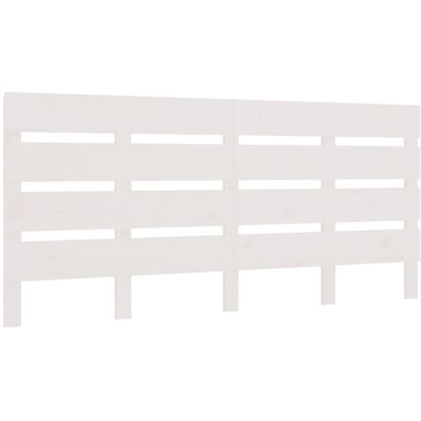 Tête de lit Blanc 140x3x80 cm Bois massif de pin vidaXL