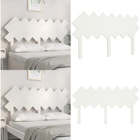 Tête de lit Blanc 141x3x80,5 cm Bois massif de pin - Tête De Lit - Literie - Meuble De Chambre - Bois Massif - Tête De Lit Blanche - Home & Living