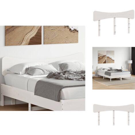 Tête de lit blanc 160 cm bois massif de pin - Tête De Lit - Literie - Meuble De Chambre - Bois Massif - Tête De Lit Blanche