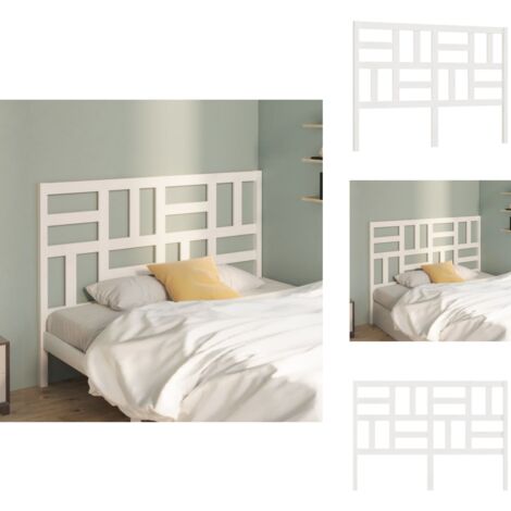 Tête de lit Blanc 166x4x104 cm Bois massif de pin - Tête De Lit - Literie - Meuble Chambre - Bois Massif - Tête De Lit Blanche