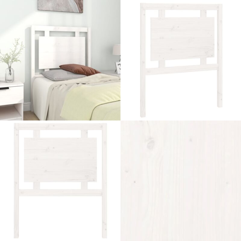 Vidaxl - Tête de lit Blanc 80,5x4x100 cm Bois massif de pin - Tête De Lit - Tête De Lit Bois - Tête De Lit Blanche - Meuble Chambre - Décoration