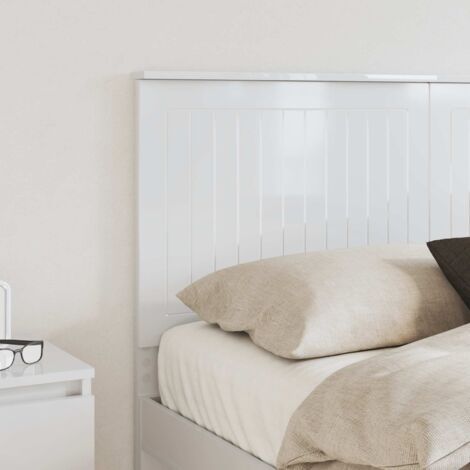 Tête de lit Blanc Brillant 140 cm Bois d'ingénierie