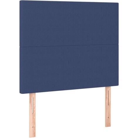 Tête de lit Bleu 100x5x118/128 cm Tissu