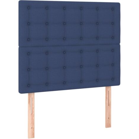 Tête de lit Bleu 100x5x118/128 cm Tissu