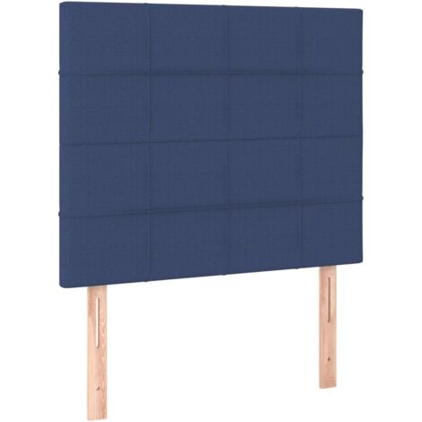 Tête de lit Bleu 100x5x118/128 cm Tissu