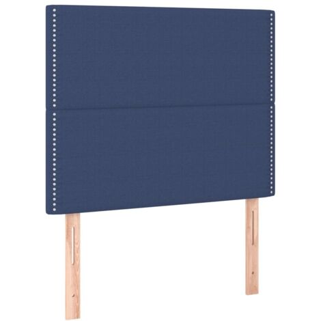 Tête de lit Bleu 100x5x118/128 cm Tissu