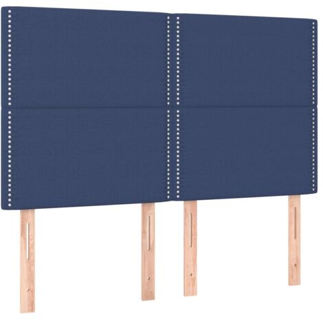 Tête de lit Bleu 144x5x118/128 cm Tissu