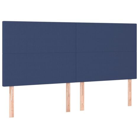 Tête de lit Bleu 180x5x118/128 cm Tissu