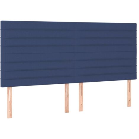 Tête de lit Bleu 180x5x118/128 cm Tissu