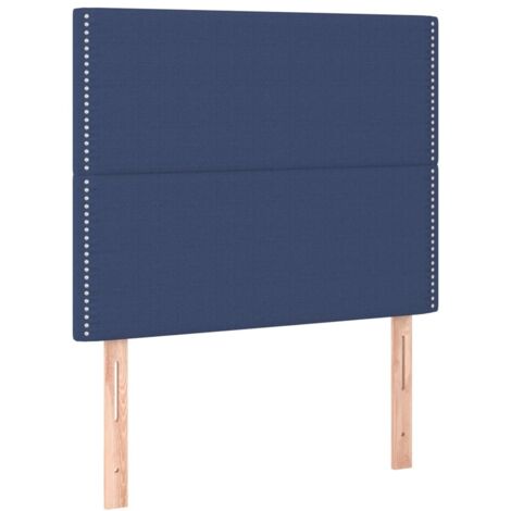 Tête de lit Bleu 90x5x118/128 cm Tissu