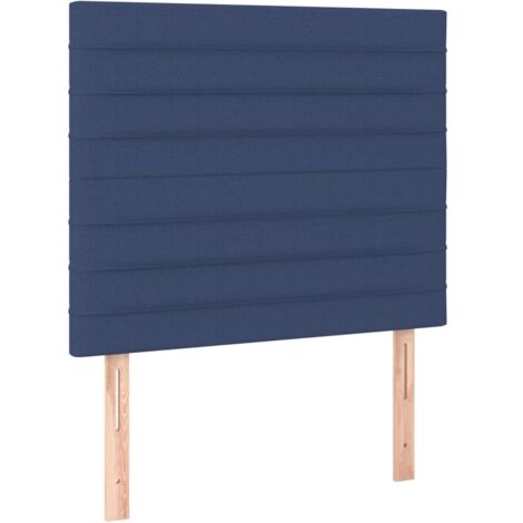 Tête de lit Bleu 90x5x118/128 cm Tissu