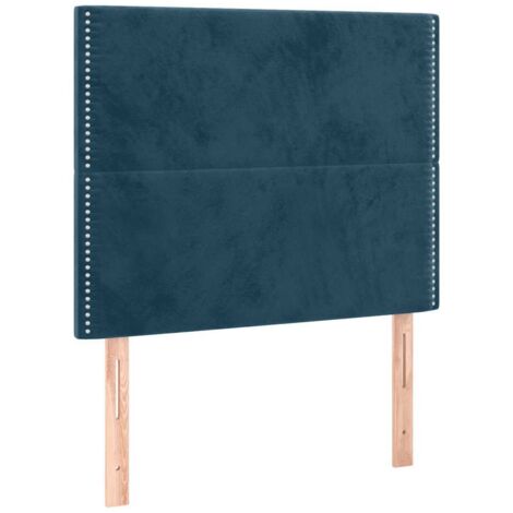 Tête de lit Bleu foncé 100x5x118/128 cm Velours