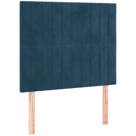 Tête de lit Bleu foncé 100x5x118/128 cm Velours