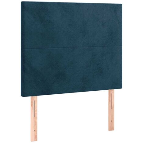 Tête de lit Bleu foncé 100x5x118/128 cm Velours