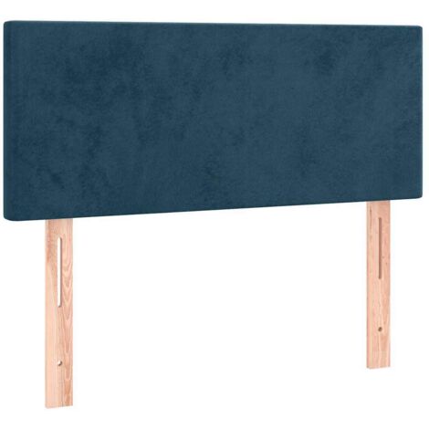 Tête de lit Bleu foncé 100x5x78/88 cm Velours