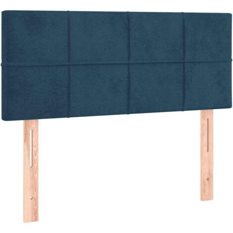 Tête de lit Bleu foncé 100x5x78/88 cm Velours