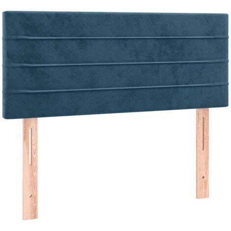 Tête de lit Bleu foncé 100x5x78/88 cm Velours