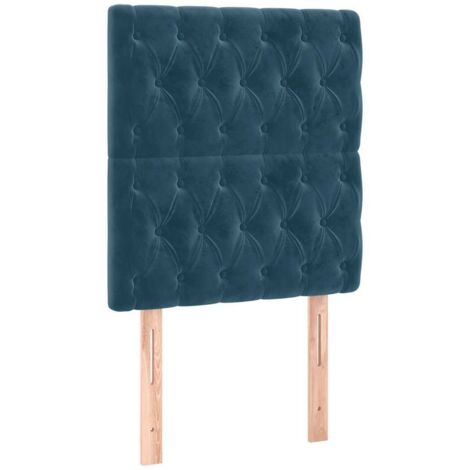 Tête de lit Bleu foncé 80x7x118/128 cm Velours