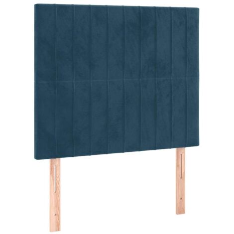 Tête de lit Bleu foncé 90x5x118/128 cm Velours