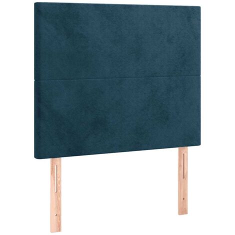 Tête de lit Bleu foncé 90x5x118/128 cm Velours