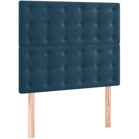Tête de lit Bleu foncé 90x5x118/128 cm Velours