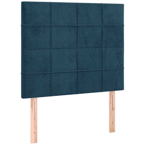 Tête de lit Bleu foncé 90x5x118/128 cm Velours