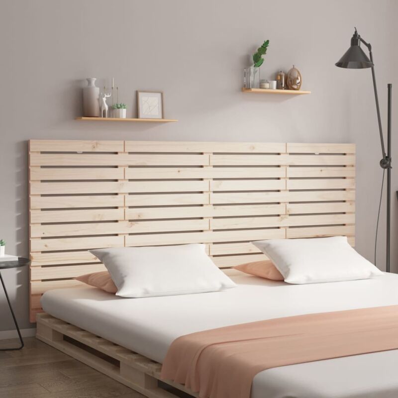 Jinlefu - vidaXL Tête de lit murale 206x3x91,5 cm Bois massif de pin
