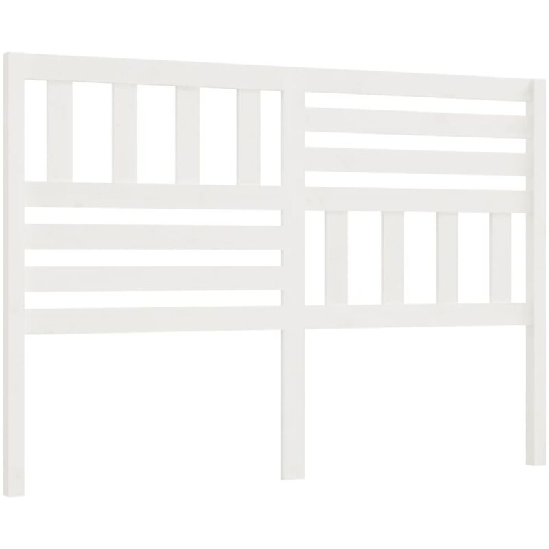 Tête de lit Blanc 166x4x100 cm Bois massif de pin