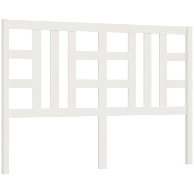 VidaXL Tête de lit Blanc 146x4x100 cm Bois massif de pin