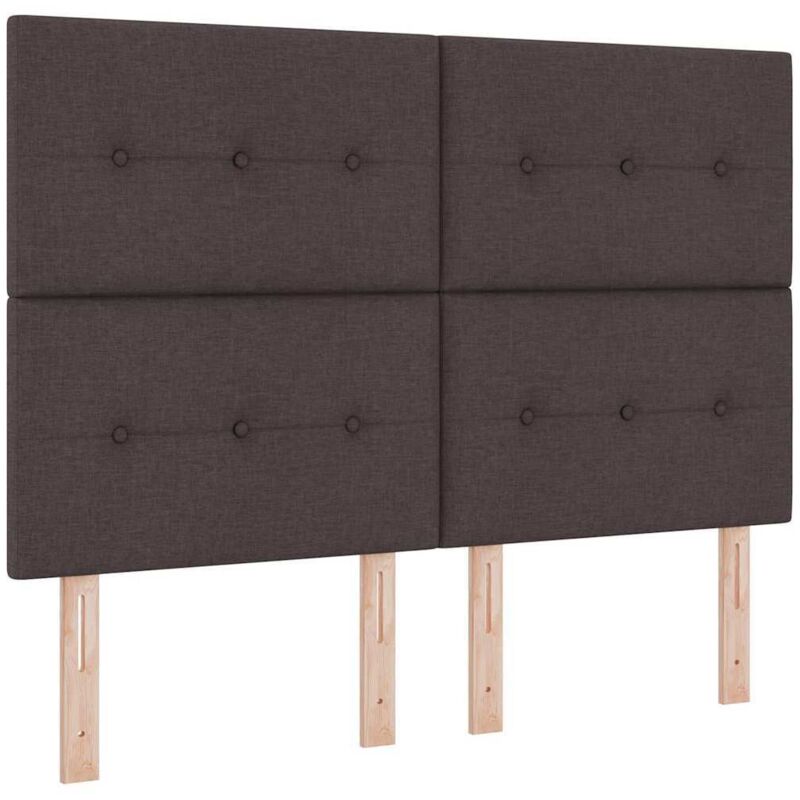 Vidaxl - Tête de lit capitonnée Marron foncé 140 cm en tissu