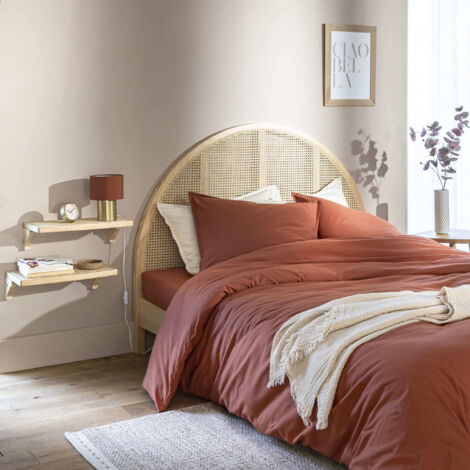 Tête de lit cannage arrondie en pin massif ANNA 140 cm - TL17028 - ANNA