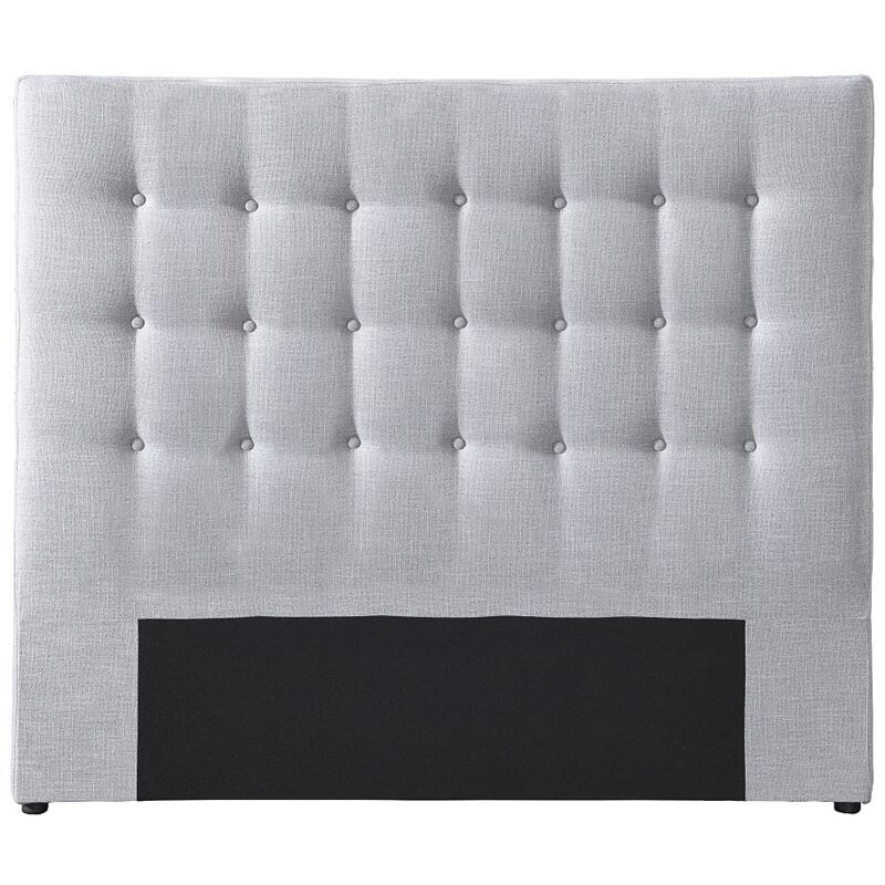 Vente-unique - Tête de lit capitonnée 160 cm - Tissu - Gris clair - francesco