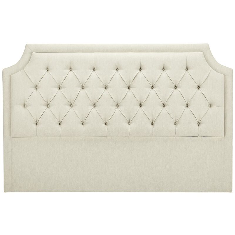 Tête de lit capitonnée 200 cm - Tissu - Beige - johene