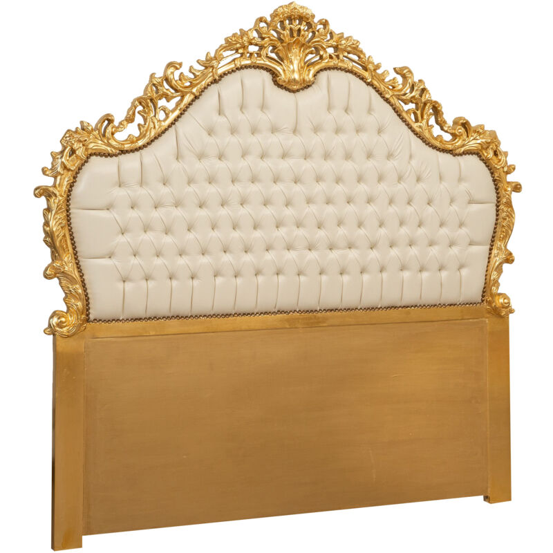 Tête de lit capitonnée cuir 172x7x170 Tête de lit rembourrée double matelassé baroque Couverture pour les têtes de lit en bois
