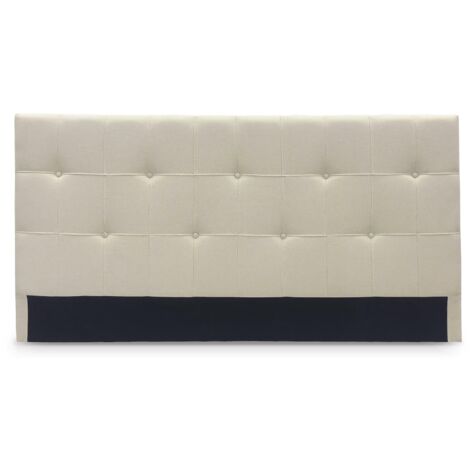 Tête de lit capitonnée en tissu beige 160 cm DOMICE