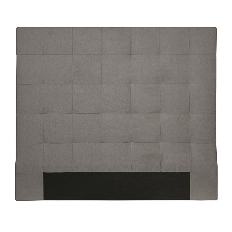 Tête de lit capitonnée en tissu megan - Gris, Largeur - 140 cm