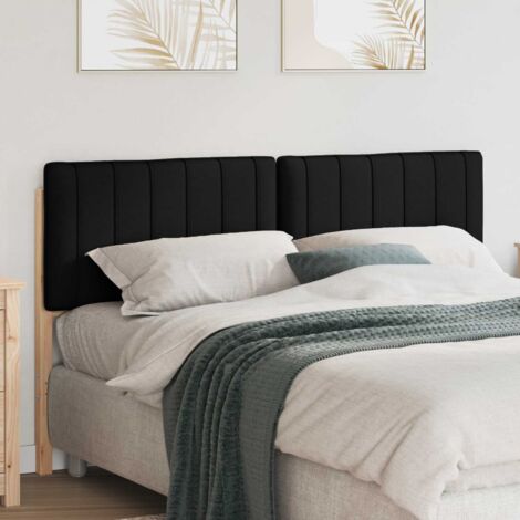 Tête de lit capitonnée-Panneau de lit Marron et Noir 160 cm Pin massif 339801