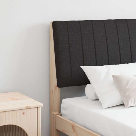 Tête de lit capitonnée-Panneau de lit Noir 160 cm Pin massif 684672