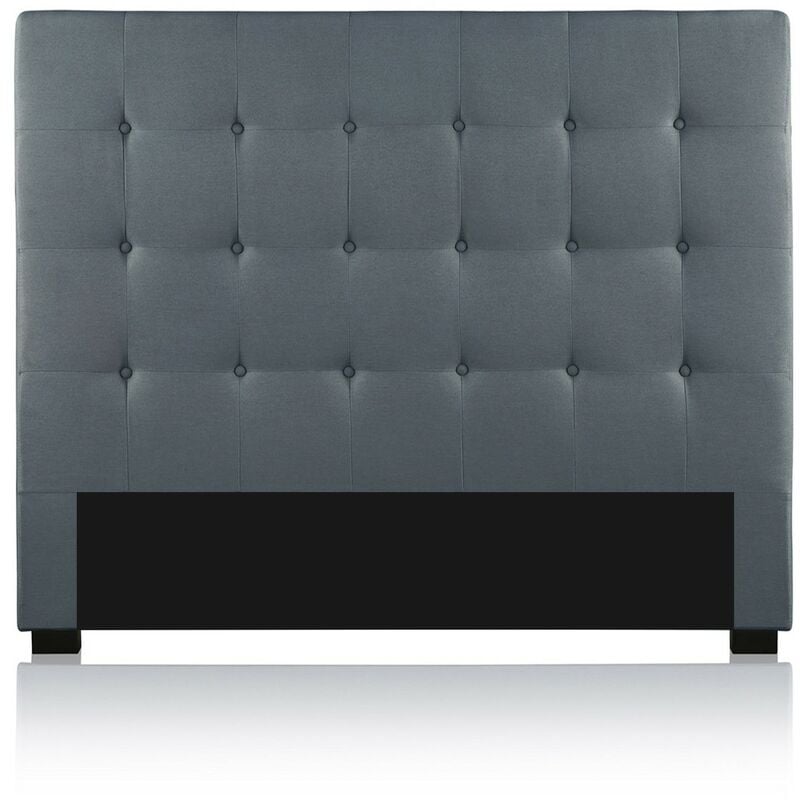 Tête de lit capitonnée Premium Tissu 140cm Gris