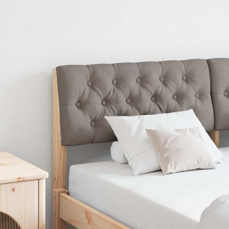 Tête de lit capitonnée Taupe 140 cm Pin massif vidaXL