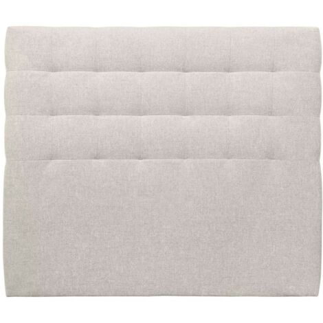 Tete de lit Capitonnée Tissu Beige clair L 135 cm - Ep 10 cm rembourré