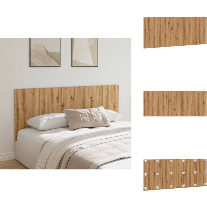 Vidaxl - Tête de lit chêne artisanal 200x1,5x80 cm bois d'ingénierie - Tête De Lit - Têtes De Lit - Tête De Lit Pour Lit Double - Tête De Lit De