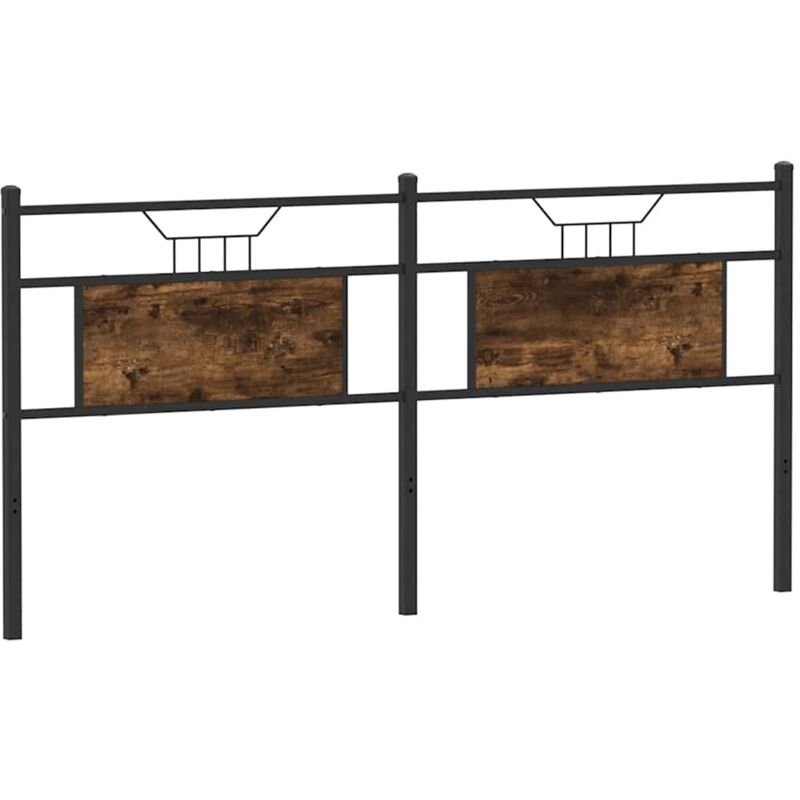 Vidaxl - Tête de lit chêne fumé 160 cm bois d'ingénierie et acier