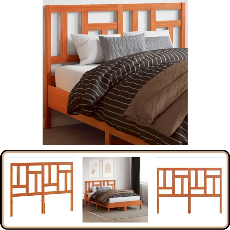 Vidaxl - Tête de lit cire marron 140 cm bois massif de pin - Tête De Lit - Tête De Lit Bois - Tête De Lit Design - Tête De Lit Moderne - Tête De Lit