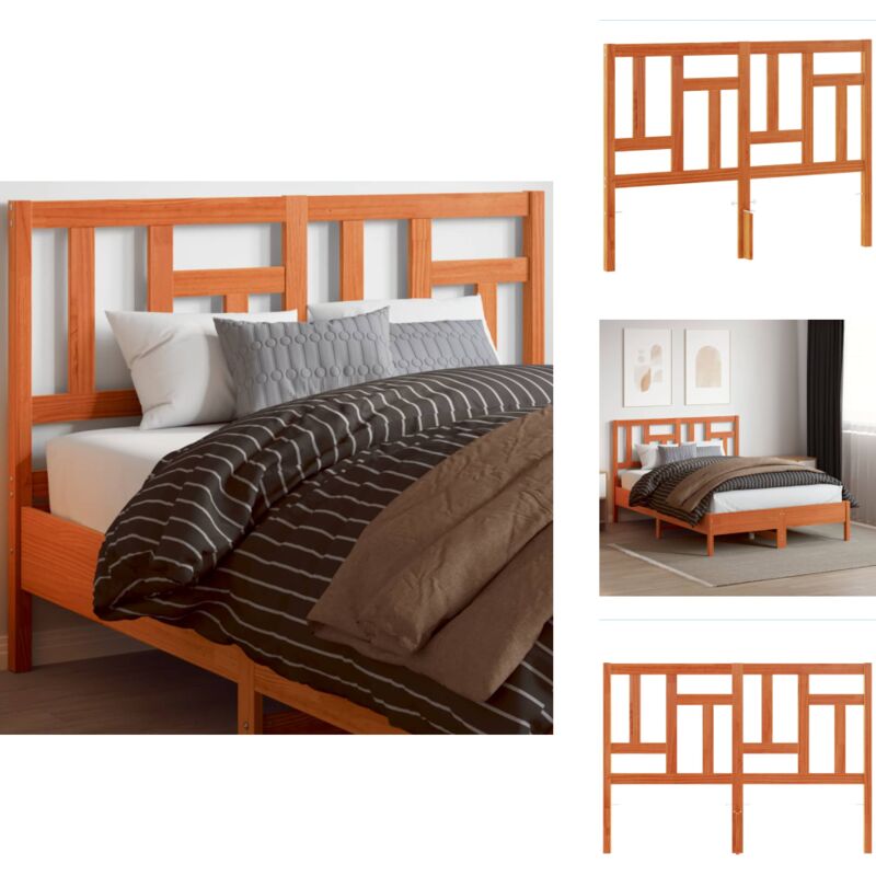 Vidaxl - Tête de lit cire marron 140 cm bois massif de pin - Tête De Lit - Tête De Lit Bois - Tête De Lit Design - Tête De Lit Moderne - Tête De Lit