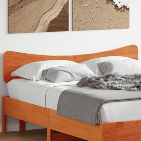Tête de lit cire marron 140cm bois massif de pin