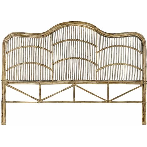 Tête de lit coloris naturel en bois de rotin - Longueur 178 x profondeur 4 x hauteur 128 cm -PEGANE-