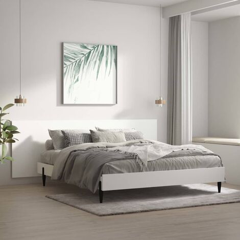 Tête de lit Contemporain Pour Lit adulte | murale Blanc 240x1,5x80 cm Bois d'ingénierie 83024 - Blanc