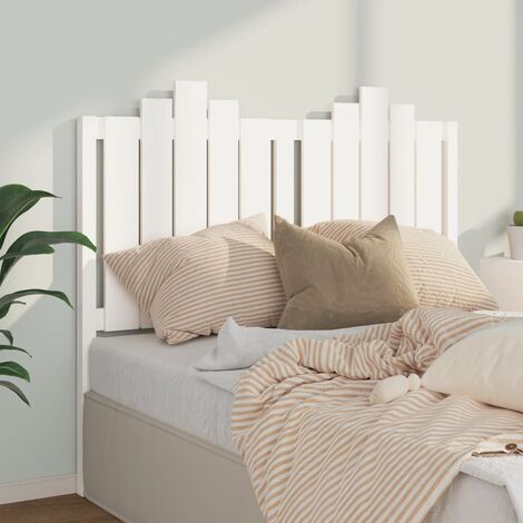 Tête de lit Contemporain - Tête de lit pour Chambre Maison - Blanc 126x4x110 cm Bois massif de pin -56964 - Blanc